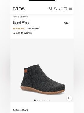 ❤️TAOS❤️ Good Woolly Boolly Bootie in Black Unisex Size 37